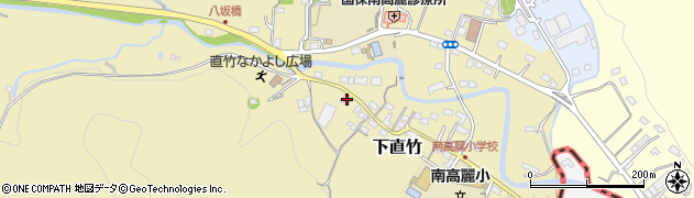 埼玉県飯能市下直竹87周辺の地図