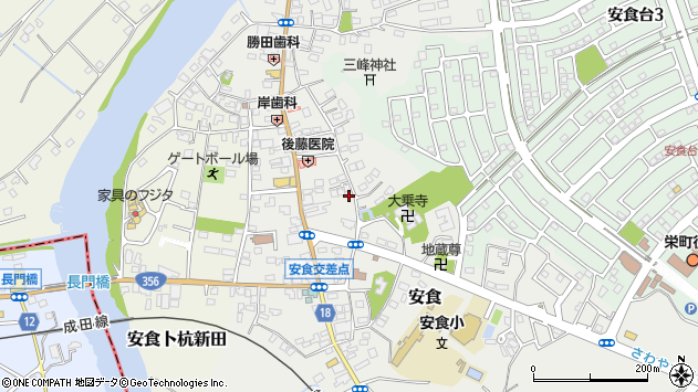 〒270-1516 千葉県印旛郡栄町安食の地図