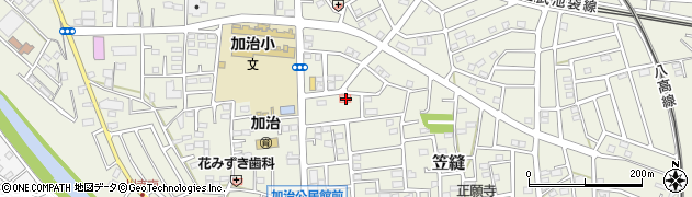 埼玉県飯能市笠縫70周辺の地図