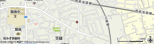 埼玉県飯能市笠縫289周辺の地図