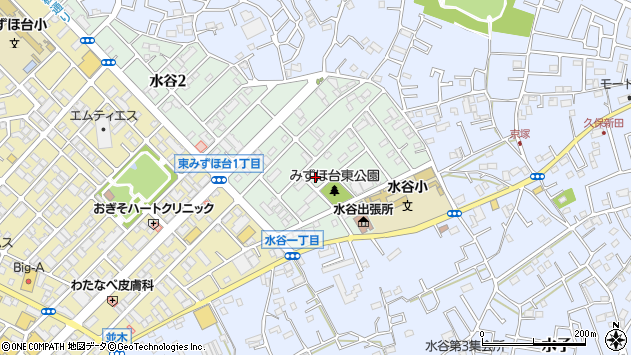 〒354-0014 埼玉県富士見市水谷の地図
