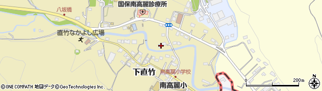埼玉県飯能市下直竹1111周辺の地図