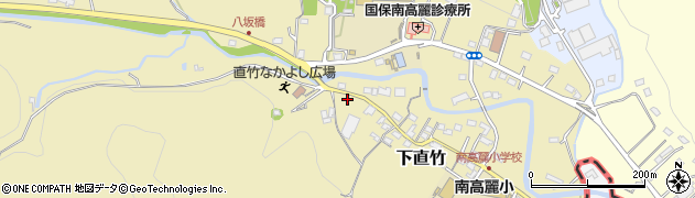 埼玉県飯能市下直竹83周辺の地図
