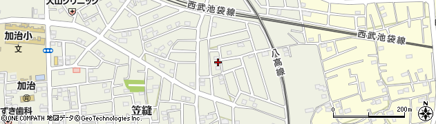 埼玉県飯能市笠縫292周辺の地図