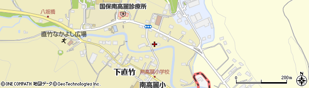 埼玉県飯能市下直竹1128周辺の地図