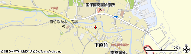 埼玉県飯能市下直竹71周辺の地図