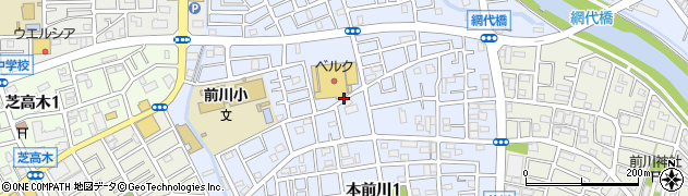 埼玉県川口市本前川周辺の地図