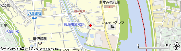 埼玉県八潮市八條3736周辺の地図