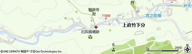 埼玉県飯能市上直竹下分224周辺の地図