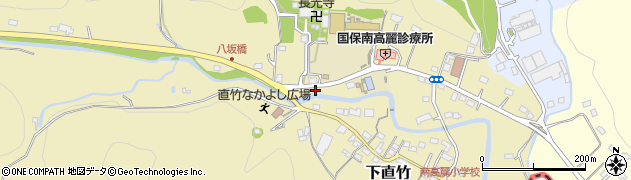 埼玉県飯能市下直竹1045周辺の地図