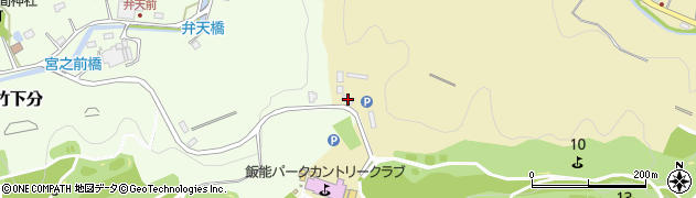 埼玉県飯能市下直竹415周辺の地図