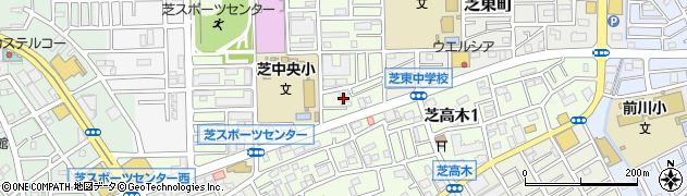 埼玉県川口市芝高木周辺の地図