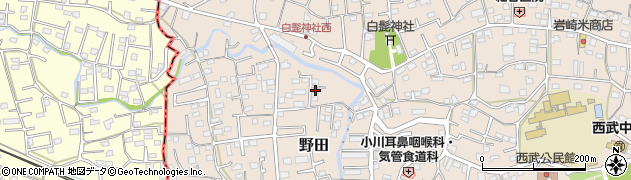 埼玉県入間市野田319周辺の地図