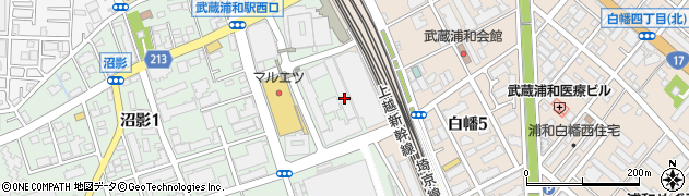 シェーン英会話　武蔵浦和校周辺の地図