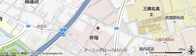 埼玉県三郷市笹塚74-1周辺の地図