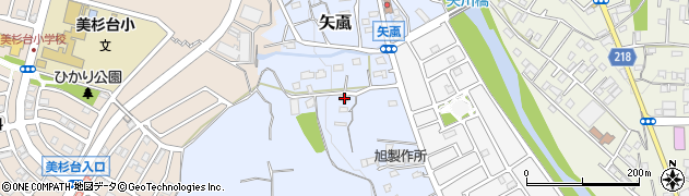 埼玉県飯能市矢颪344-1周辺の地図