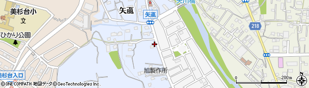 埼玉県飯能市矢颪375周辺の地図