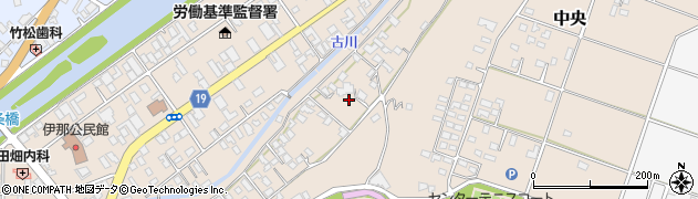 長野県伊那市中央周辺の地図