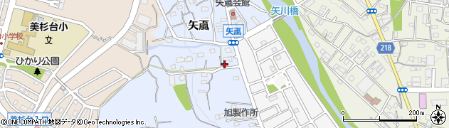 埼玉県飯能市矢颪319-3周辺の地図