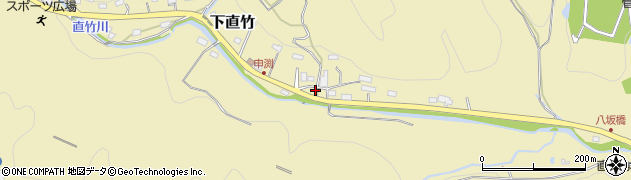 埼玉県飯能市下直竹797周辺の地図