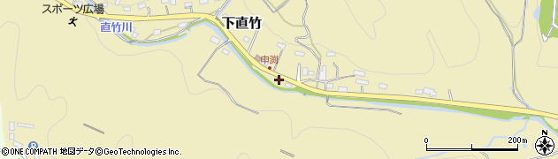 埼玉県飯能市下直竹793周辺の地図