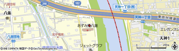 埼玉県八潮市八條3634周辺の地図