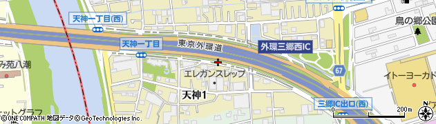 埼玉県三郷市天神周辺の地図