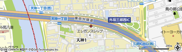 埼玉県三郷市天神周辺の地図