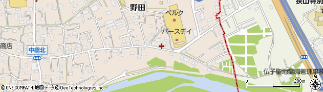 埼玉県入間市野田816周辺の地図