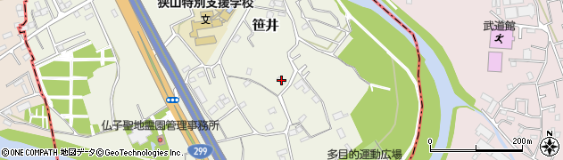 埼玉県狭山市笹井3187周辺の地図