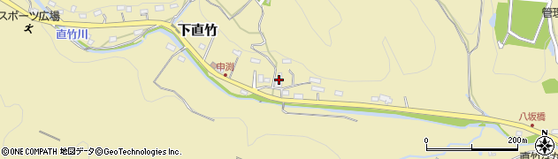 埼玉県飯能市下直竹800周辺の地図