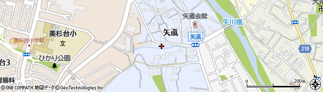 埼玉県飯能市矢颪301周辺の地図