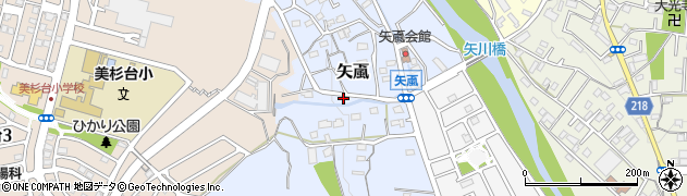 埼玉県飯能市矢颪303周辺の地図