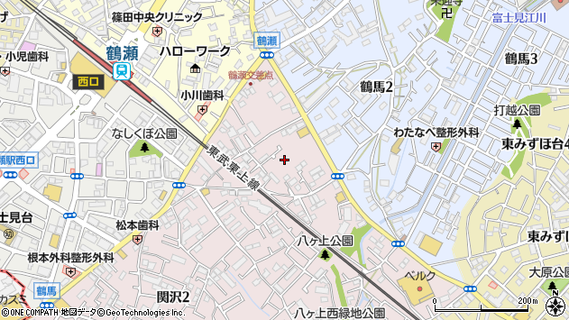 〒354-0025 埼玉県富士見市関沢の地図