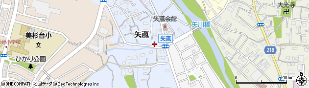 埼玉県飯能市矢颪306周辺の地図