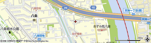 埼玉県八潮市八條3716-2周辺の地図
