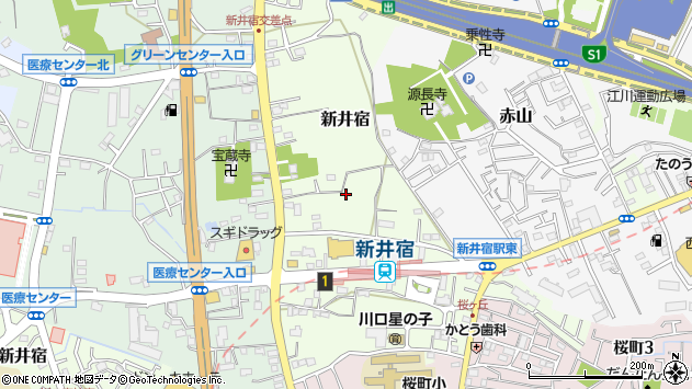〒333-0826 埼玉県川口市新井宿の地図