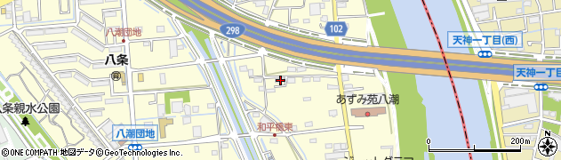 埼玉県八潮市八條3716周辺の地図