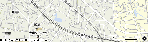 埼玉県飯能市笠縫115周辺の地図