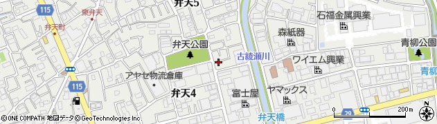 弁天第5公園周辺の地図