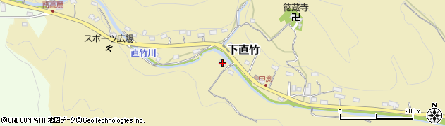 埼玉県飯能市下直竹345周辺の地図