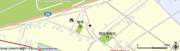 千葉県栄町（印旛郡）西周辺の地図