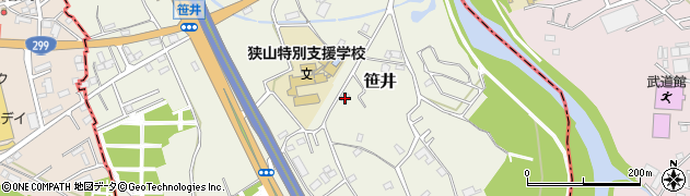 埼玉県狭山市笹井3168周辺の地図