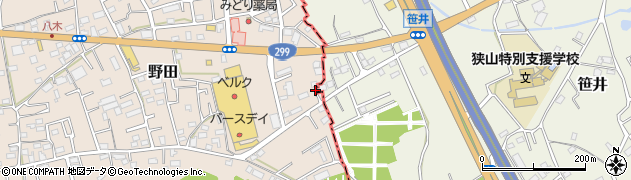 埼玉県入間市野田930周辺の地図