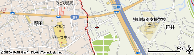 埼玉県狭山市笹井2856周辺の地図