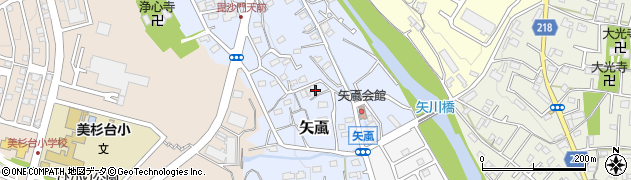 埼玉県飯能市矢颪278周辺の地図