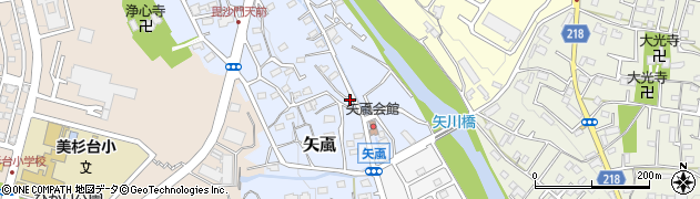 埼玉県飯能市矢颪108周辺の地図