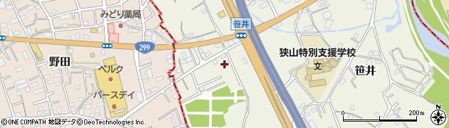 埼玉県狭山市笹井2862周辺の地図
