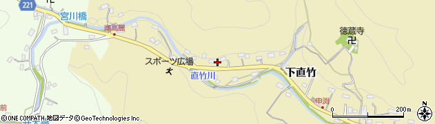 埼玉県飯能市下直竹529周辺の地図