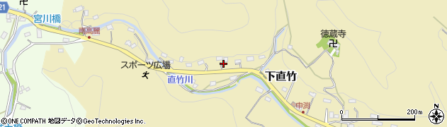 埼玉県飯能市下直竹538周辺の地図